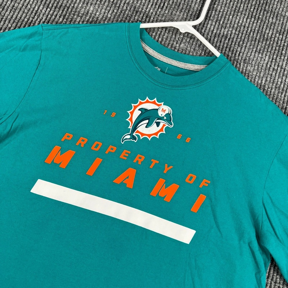 Miami‎ Dolphins Shirt Mens Large Nike Teal Blue Short Sleeve NFL Football
